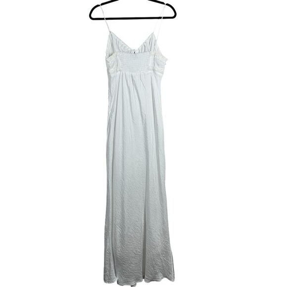 Princess Polly White Emily Spaghetti Strap Lace Trim Maxi Slip Dress Fitted 10 - Picture 5 of 11